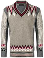 Diesel Black Gold Contrasting Panel Knitted Sweater - Nude & Neutrals