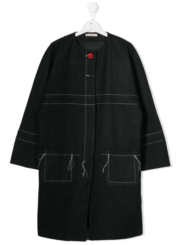 Marni Kids Teen Single Breasted Coat - Grey