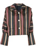 Fendi Pre-owned 1980's Striped Jacket - Blue