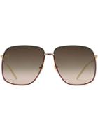 Gucci Eyewear Rectangular-frame Metal Sunglasses - Metallic