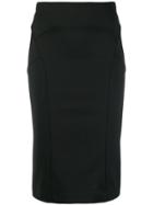 Patrizia Pepe Pencil Midi Skirt - Black