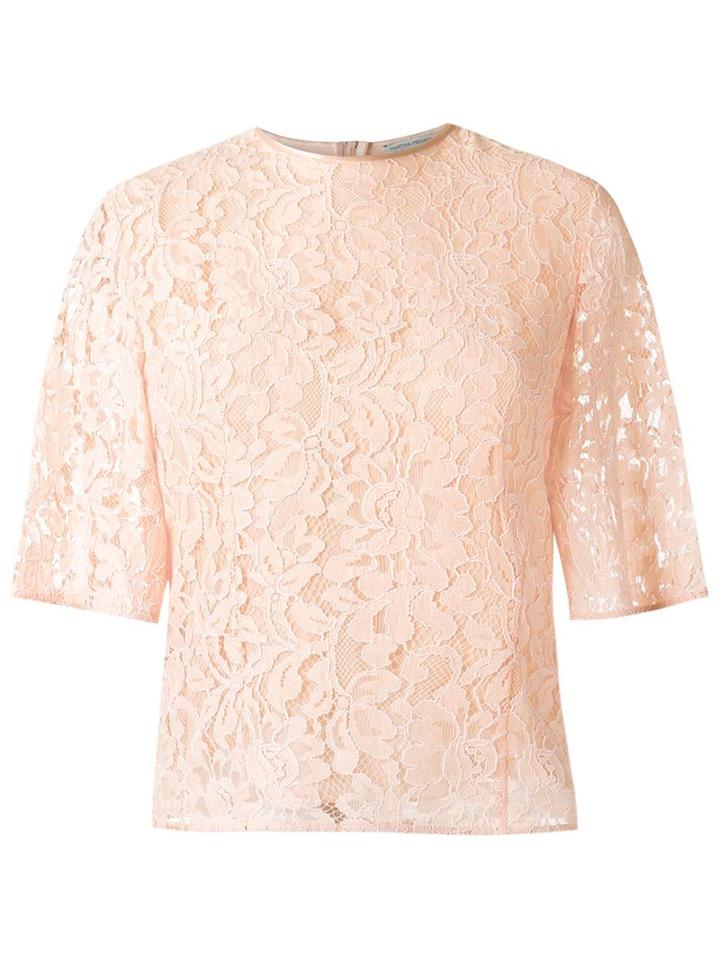 Martha Medeiros Lace Blouse, Women's, Size: 38, Nude/neutrals, Cotton/polypropylene