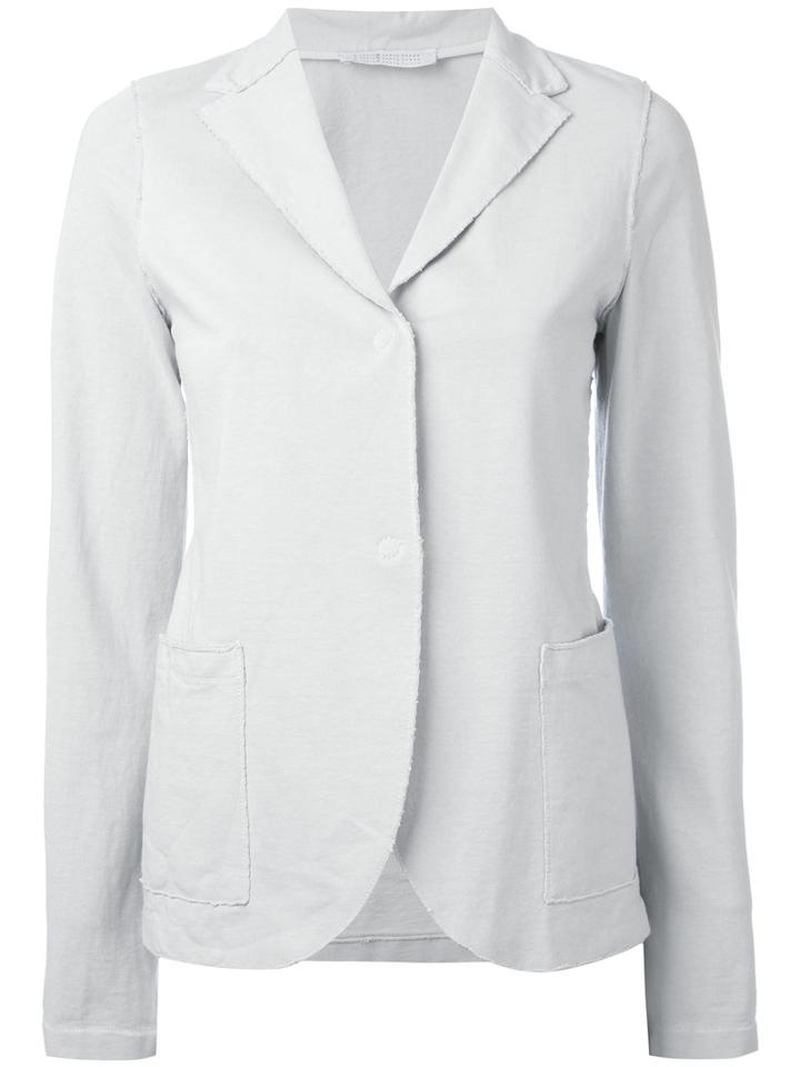 Harris Wharf London - Patch Pockets Blazer - Women - Cotton - 42, Grey, Cotton