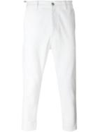 Jil Sander Cropped Baggy Trousers - White