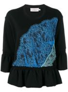 Preen By Thornton Bregazzi Lace Panel Sweatshirt - Blue/black