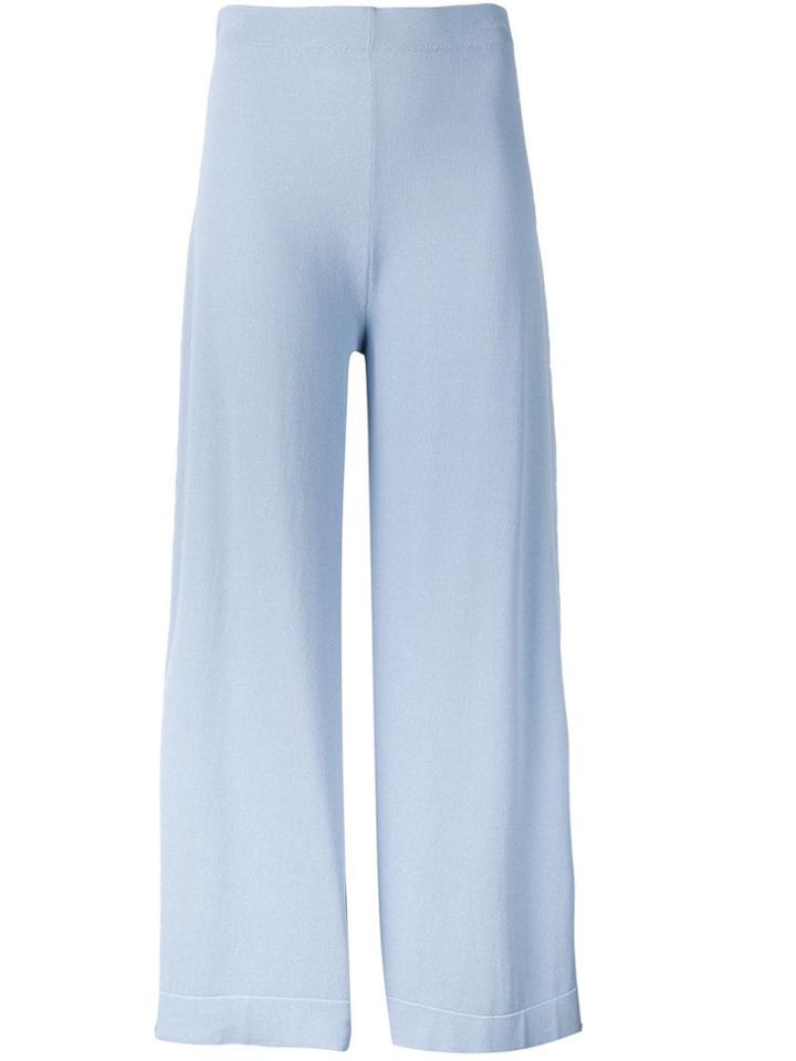 D.exterior High Waisted Stretch Trousers - Blue