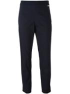 Tory Burch Straight Trousers, Women's, Size: 6, Blue, Cotton/polyester/spandex/elastane
