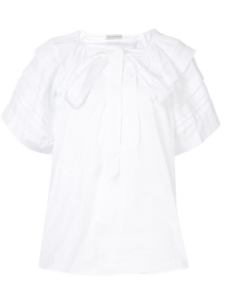 Cecilie Bahnsen Tie Neck Blouse - White