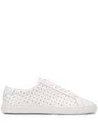 Saint Laurent Andy Stud Embellished Sneakers - White