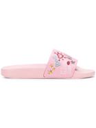 Dolce & Gabbana Bellezza Pool Slides - Pink & Purple