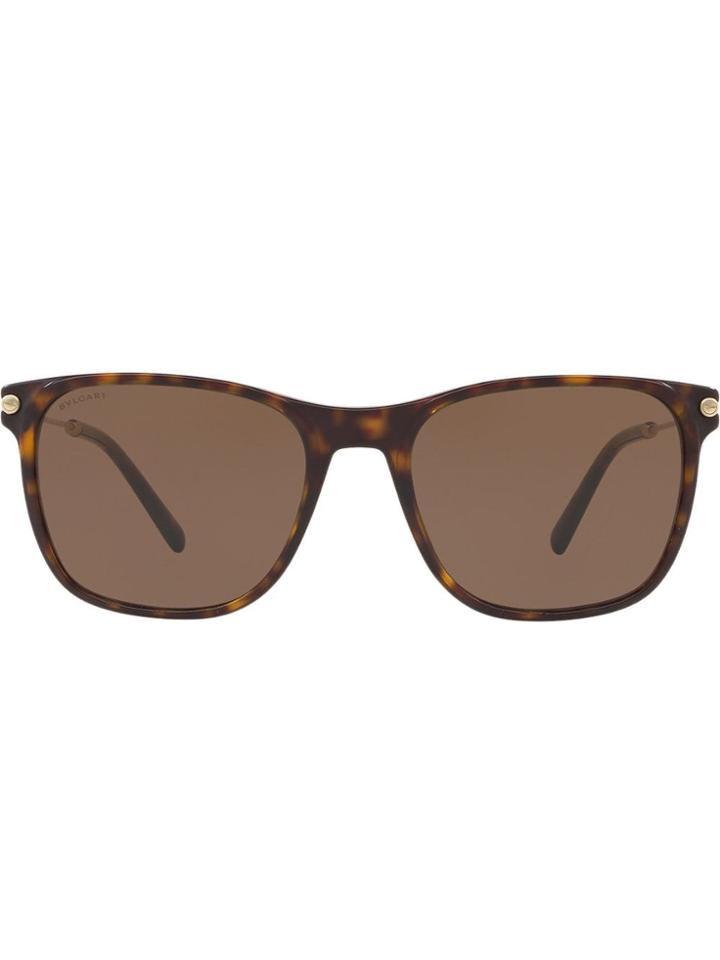 Bulgari Square Shaped Sunglasses - Brown