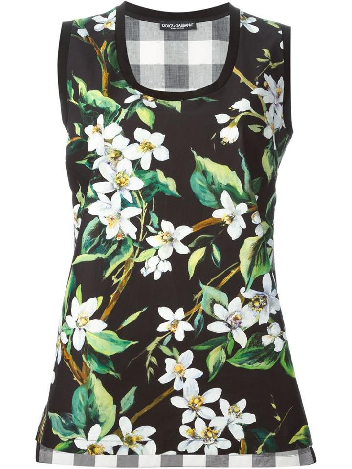 Dolce & Gabbana Orange Blossom Print Tank Top