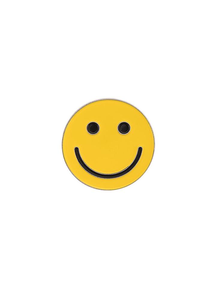 Gelareh Mizrahi Smiley Face Pin - Yellow & Orange