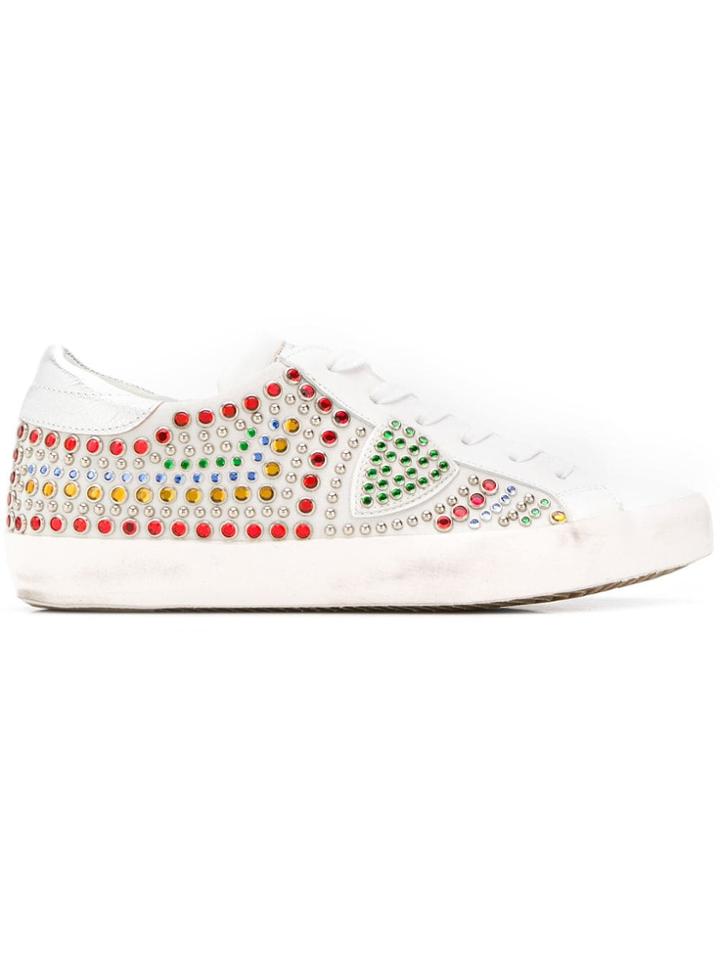 Philippe Model Paris Embellished Sneakers - White