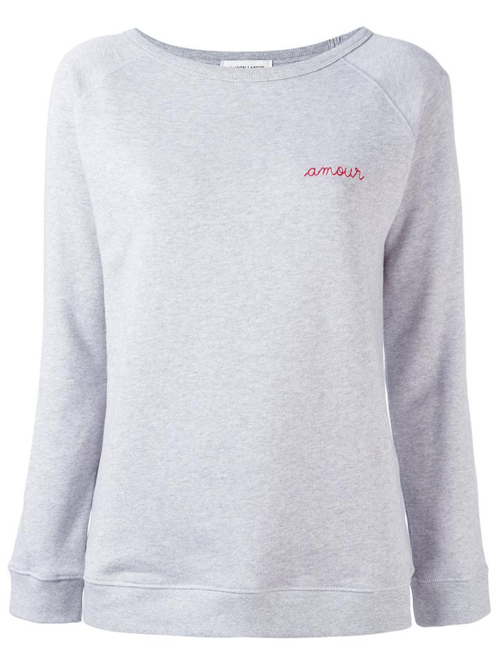 Maison Labiche Amour Sweatshirt, Women's, Size: Medium, Grey, Cotton