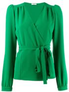 P.a.r.o.s.h. Tie Waist Blouse - Green