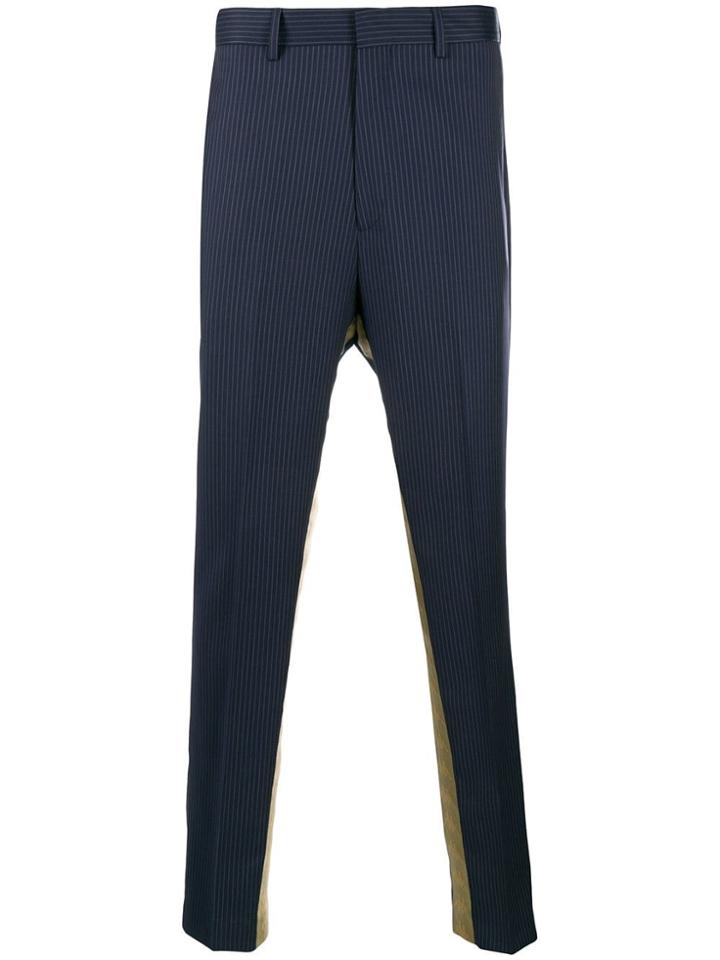 Paura Paura X Kappa Pinstriped Trousers - Blue