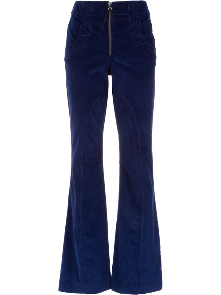 Alcaçuz Comedia Flared Trousers - Blue