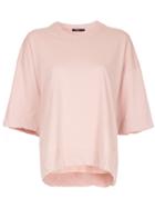 Bassike Wide Rib Cropped T-shirt - Pink & Purple
