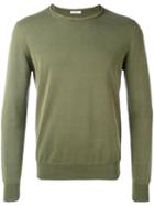 Paolo Pecora - Slashed Crew Neck Jumper - Men - Cotton - Xs, Green, Cotton
