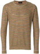 Roberto Collina Striped Knit Jumper - Brown