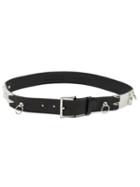 Faith Connexion Studded Belt, Women's, Size: 80, Black, Calf Leather/zamak