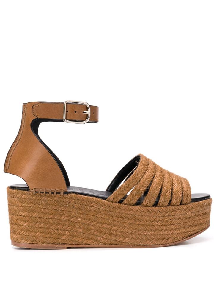 Loewe Platform Wedge Sandals - Brown
