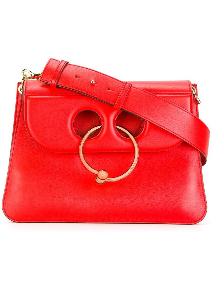 J.w.anderson Gold-tone Hardware Tote, Women's, Red, Calf Leather