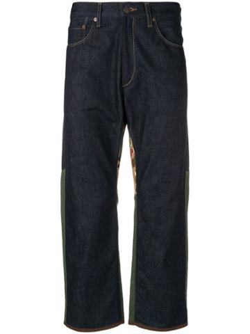 Junya Watanabe Man X Levi's Camouflage-panelled Jeans - Blue