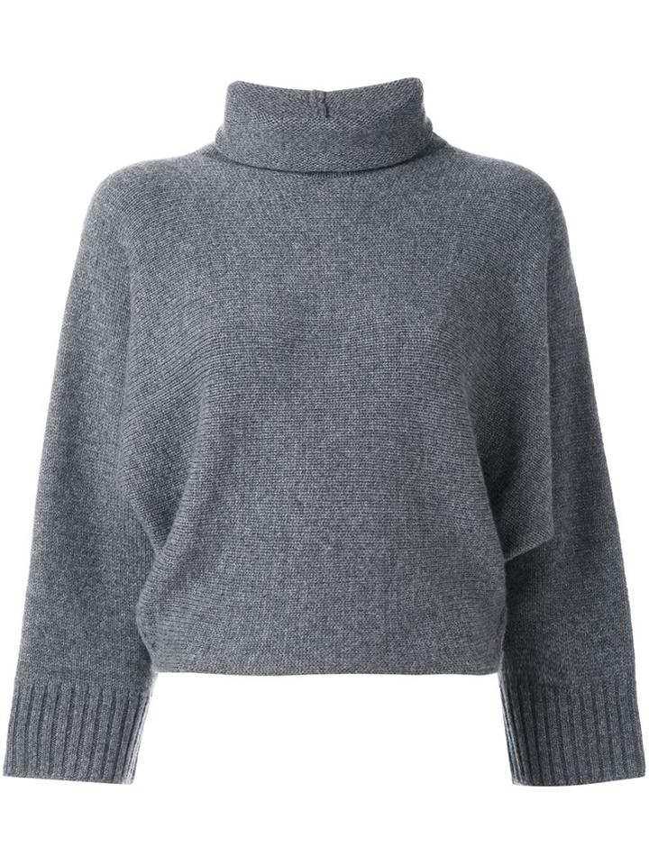 Forte Forte Loose-fit Turtleneck Pullover, Women's, Size: 1, Grey, Cashmere