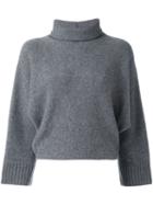 Forte Forte Loose-fit Turtleneck Pullover, Women's, Size: 1, Grey, Cashmere
