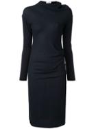 Brunello Cucinelli Drape Detail Dress - Blue