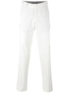Ermenegildo Zegna Tailored Trousers, Men's, Size: 50, White, Cotton/spandex/elastane