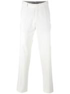 Ermenegildo Zegna Tailored Trousers, Men's, Size: 50, White, Cotton/spandex/elastane