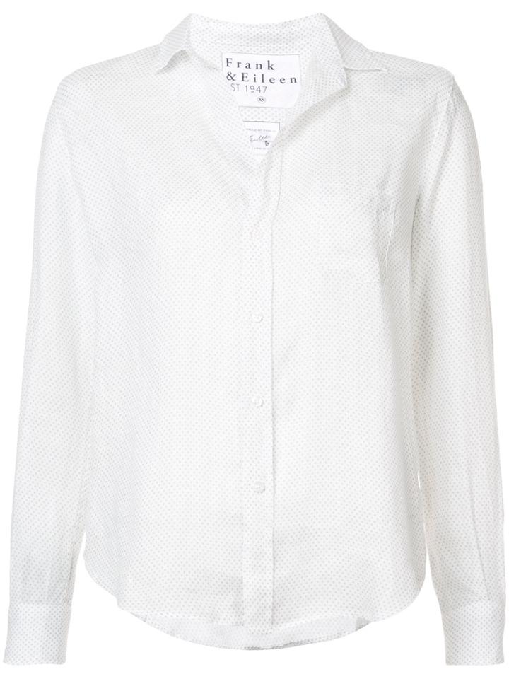 Frank & Eileen Polka Dot Shirt - White