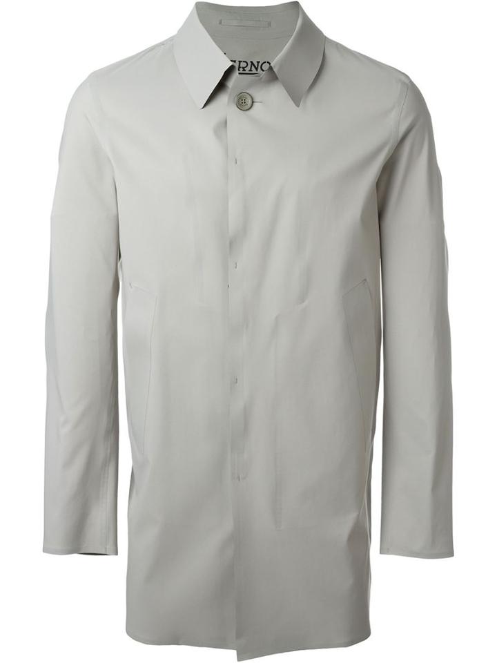 Herno Classic Buttoned Raincoat, Men's, Size: 54, Nude/neutrals, Polyamide