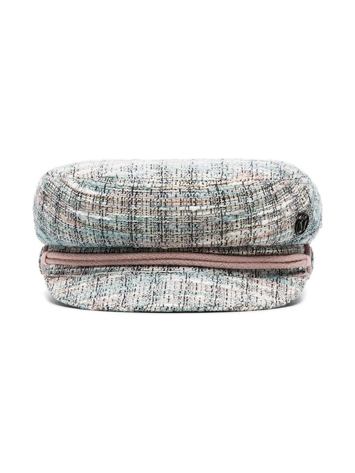 Maison Michel Abby Tweed Baker Boy Hat - Multicoloured