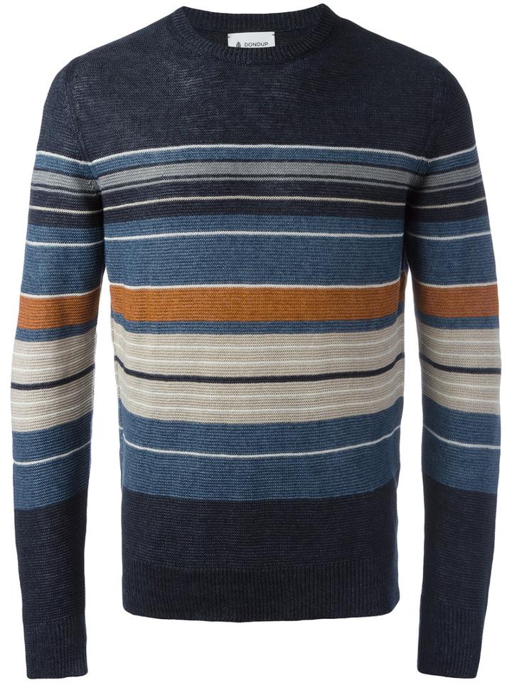 Dondup Striped Jumper, Men's, Size: Xxl, Blue, Linen/flax