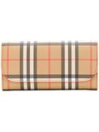 Burberry Checked Purse - Brown