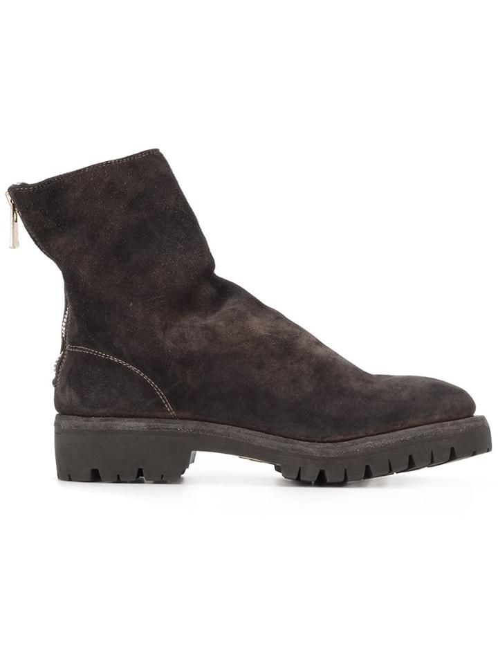 Guidi Rear Zip Ankle Boots