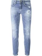Dondup 'monroe' Cropped Jeans, Women's, Size: 32, Blue, Cotton/polyester
