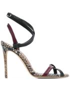 Victoria Beckham Snake Skin Sandals - Green