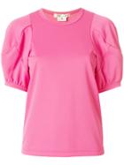 Comme Des Garçons Puffer Sleeve T-shirt - Pink & Purple