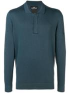 Stone Island Shadow Project Knitted Polo Shirt - Blue