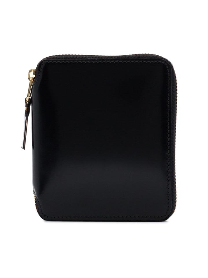 Comme Des Garçons Wallet Gold Sa2100mi Mirror Inside Wallet - Black