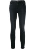 Current/elliott Mid-rise Skinny Jeans - Black