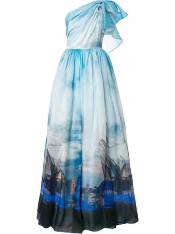 Isabel Sanchis Valencia Printed Ball Gown - Blue