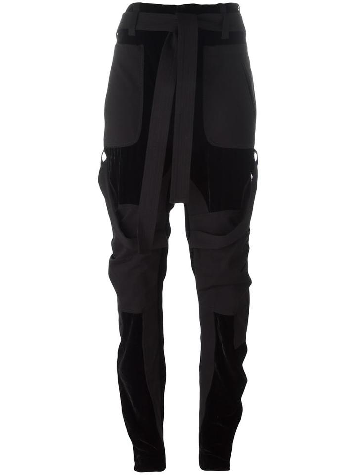 Marcelo Burlon County Of Milan 'mocho' Trousers, Women's, Size: 42, Black, Silk/viscose