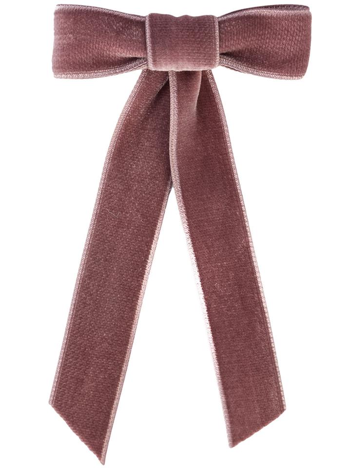 Jennifer Behr Velvet Bow Hair Clip - Pink & Purple