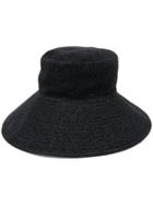 Gcds Lamé Wide Brim Hat - Black